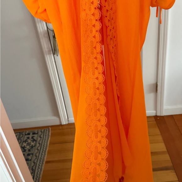 Ramy Brook Raelynn Apricot Beach Dress w Tassel & Lace Detail Medium $325 NWT! - Picture 11 of 14